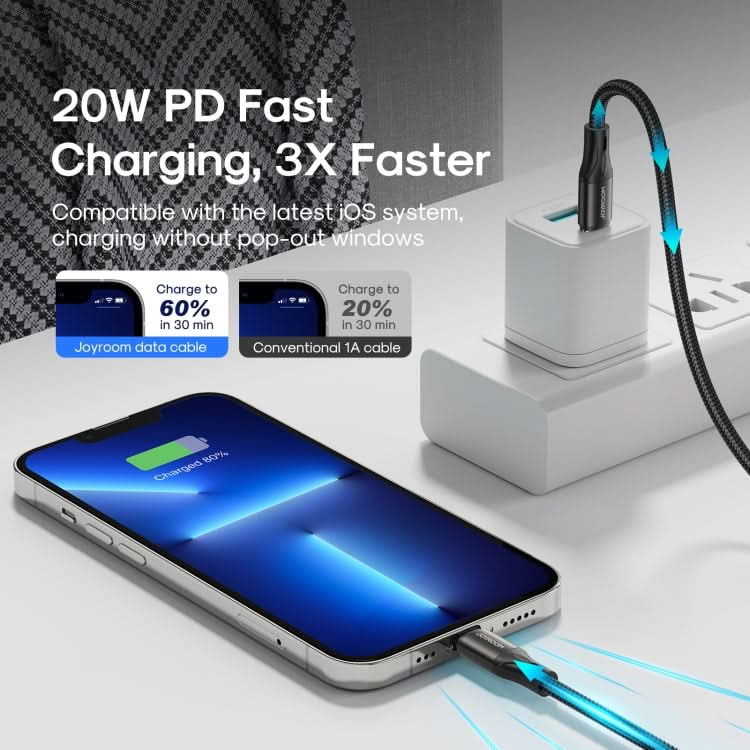 JOYROOM S-2024N1-PD 20W Type-C / USB-C to 8 Pin Fast Charging Cable