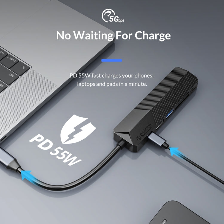 ORICO MDK-6P-GY-BP 6 In 1 Type-C / USB-C Multifunctional Docking Station