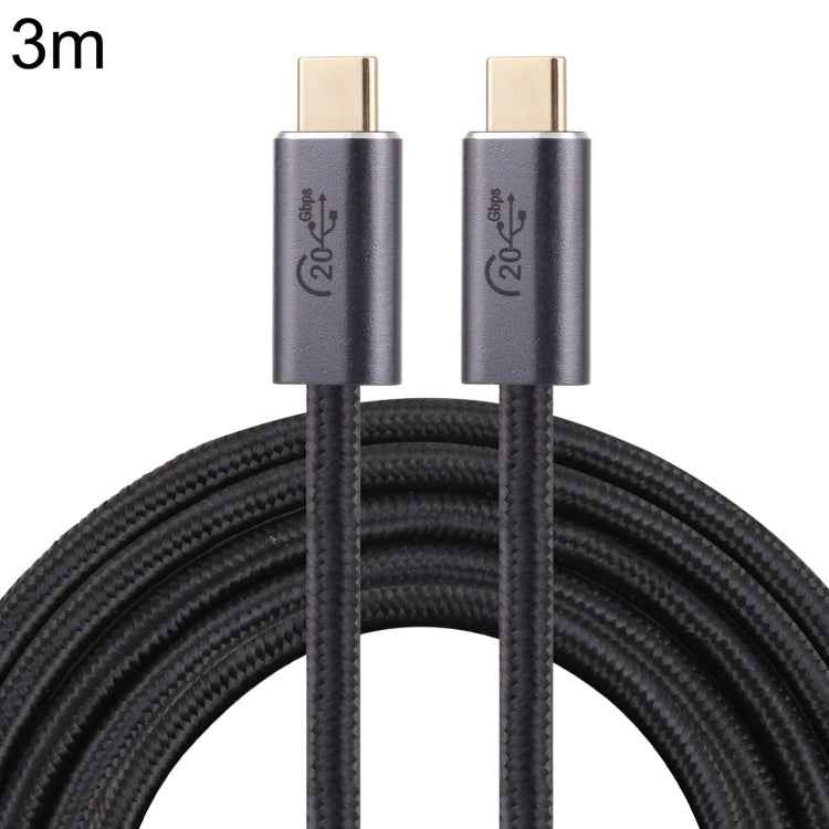 20Gbps USB 3.2 USB-C / Type-C Male to USB-C / Type-C Male Braided Data Cable