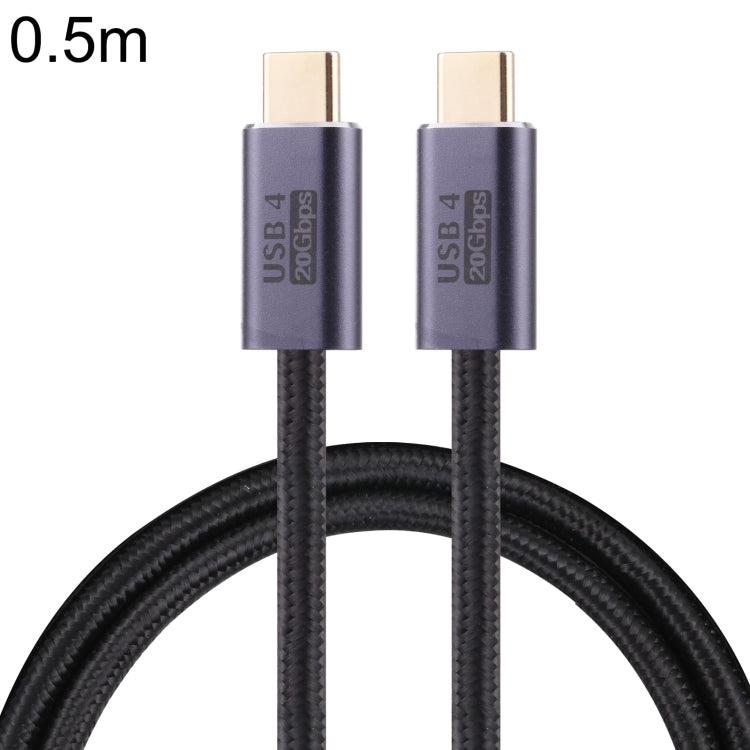 20Gbps USB 4 USB-C / Type-C Male to USB-C / Type-C Male Braided Data Cable