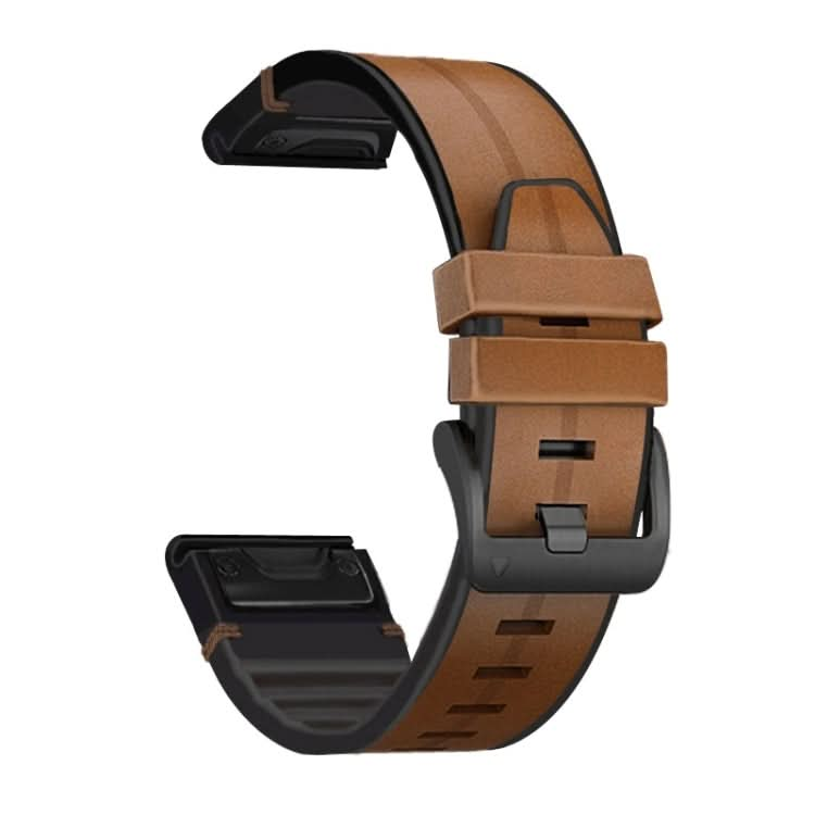 Silicone + Leather Quick Release Watchband