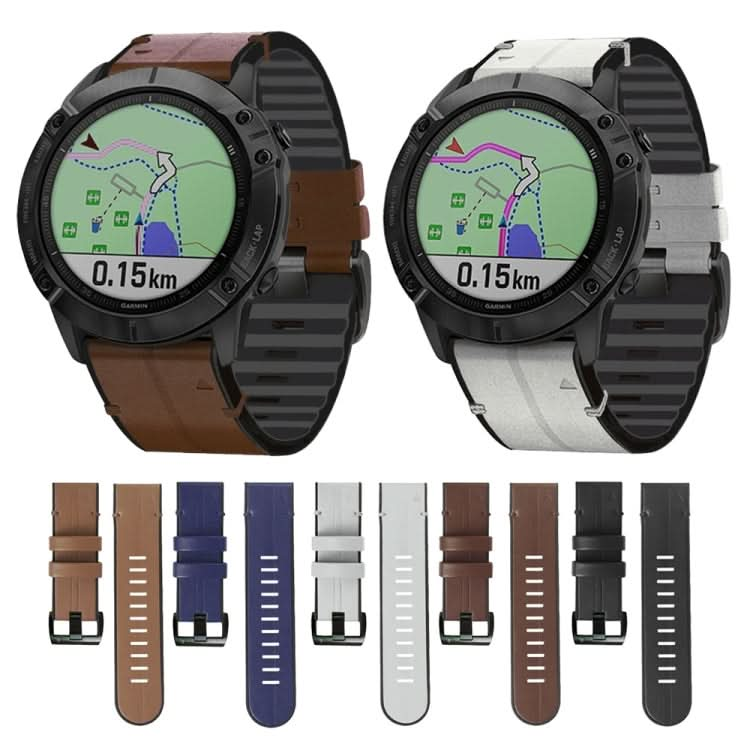 Silicone + Leather Quick Release Watchband