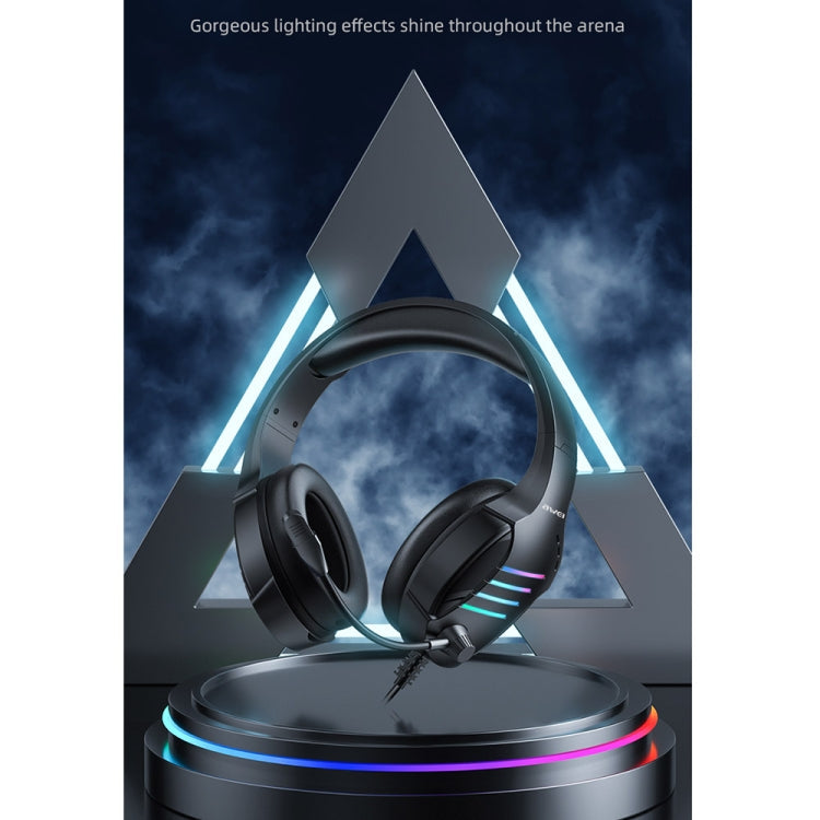 awei GM-5 USB + 3.5mm Ambient Light Gaming Wired Headset with Microphone My Store