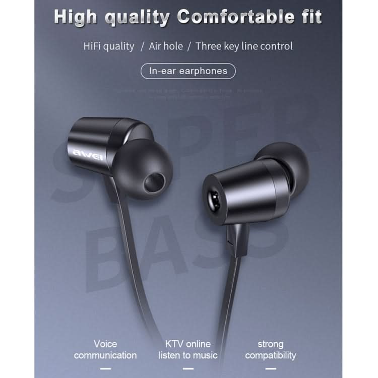 awei L1 Stereo Surround In-ear Wired Earphone