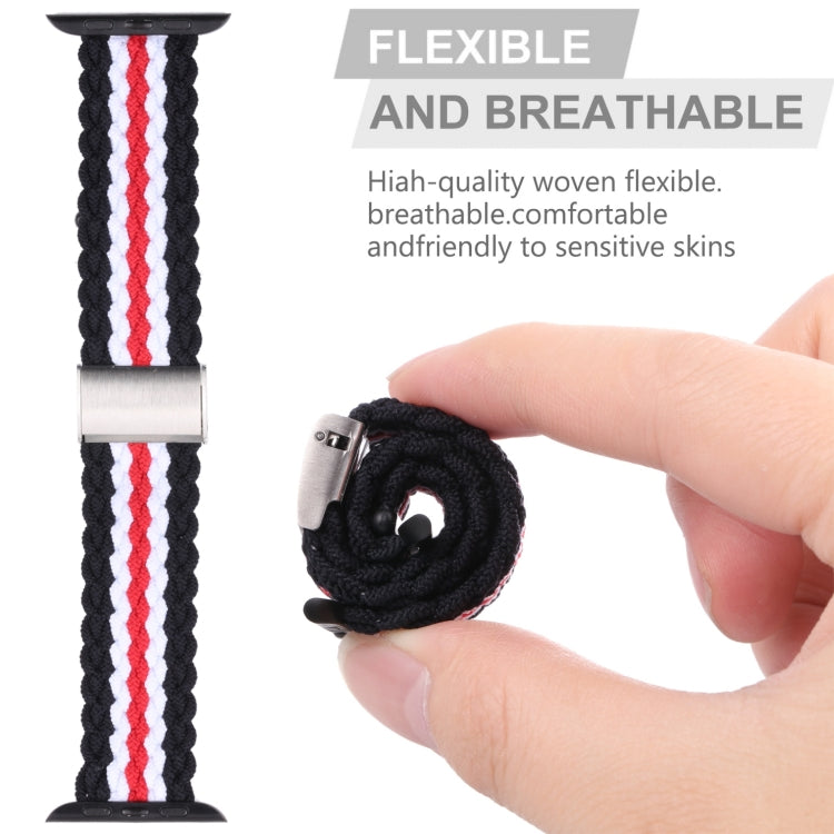 Vertical Texture Braided Watchband For Apple Watch Series