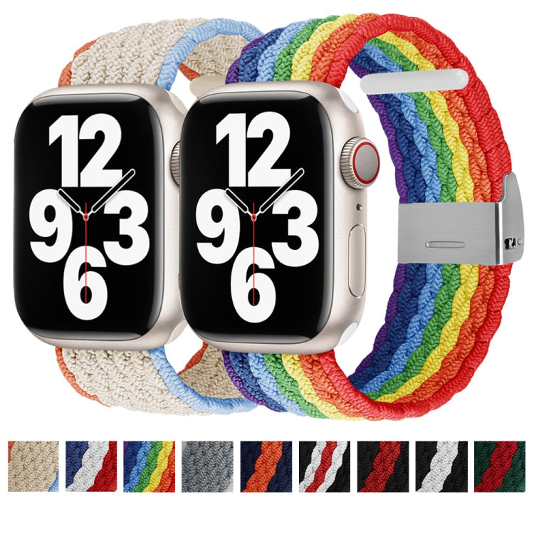 Vertical Texture Braided Watchband For Apple Watch Series