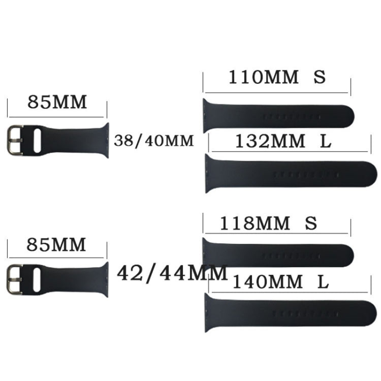 Silicone Watchband, Size: S 110mm For Apple Watch Series 7 41mm / 6&SE&5&4 40mm / 3&2&1 38mm