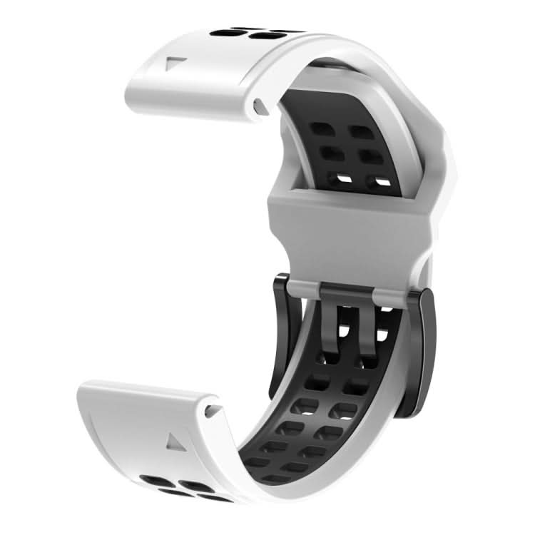 Dual Row Holes Two-color Silicone Watchband