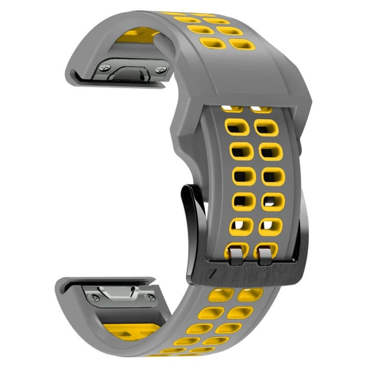 Dual Row Holes Two-color Silicone Watchband