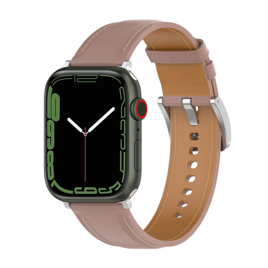 Genuine Leather Watchband, Size: Large Size For Apple Watch Series 7 41mm / 6&SE&5&4 40mm / 3&2&1 38mm