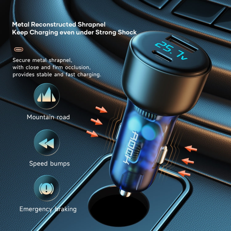 ROCK H16 PD 72W Type-C / USB-C + USB Dual Ports Car Charger ÎҵÄÉ̵ê