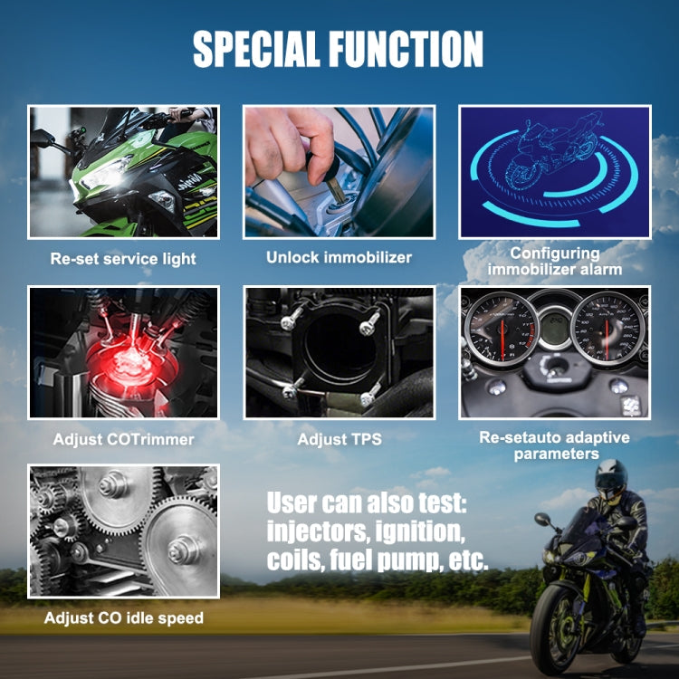 JDiag M100 PRO Intelligent Motorcycle Electronic Fuel Injection System Diagnostic Instrument