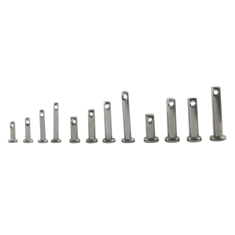 A6828 96 in 1 304 Stainless Steel Flat Head Single Hole Clevis Pins Assortment Kit