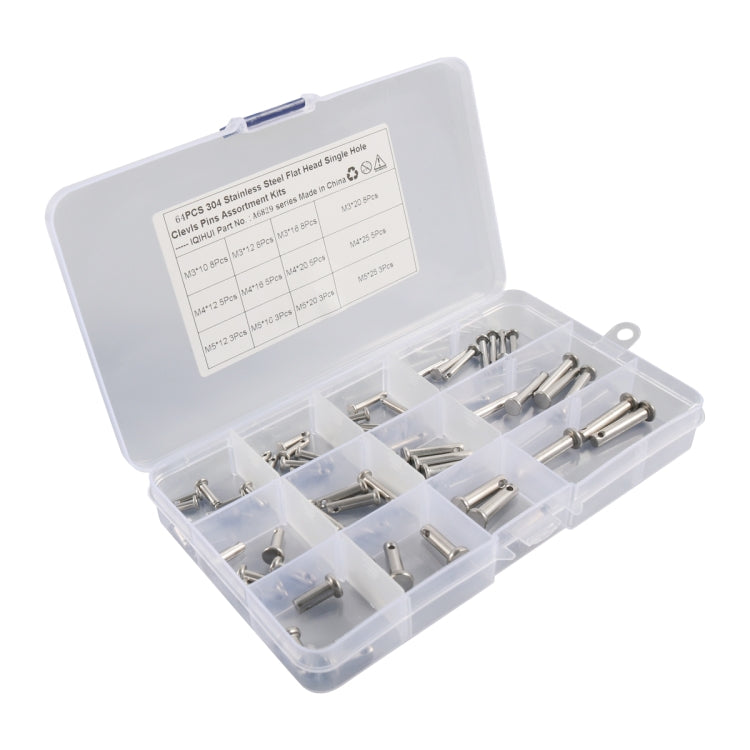 A6829 64 in 1 304 Stainless Steel Flat Head Single Hole Clevis Pins Assortment Kit ÎҵÄÉ̵ê