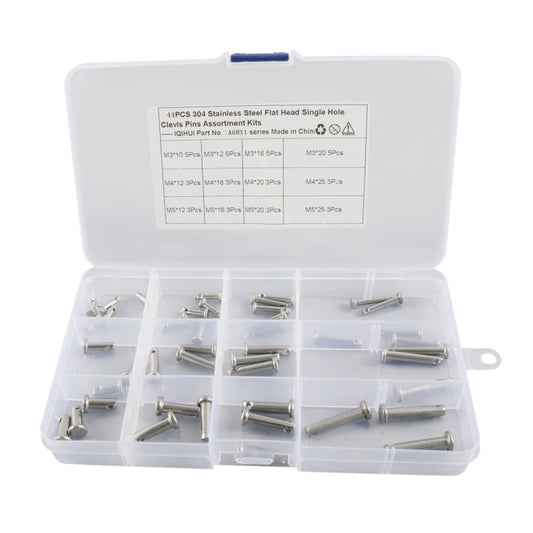 A6831 44 in 1 304 Stainless Steel Flat Head Single Hole Clevis Pins Assortment Kit ÎҵÄÉ̵ê