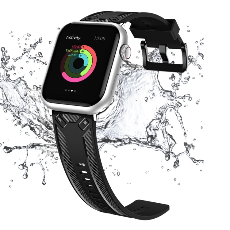 Carbon Fiber Texture Watchband For Apple Watch Series