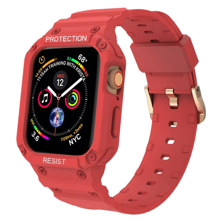 Three-proof Solid Color Integrated Strap For Apple Watch Series