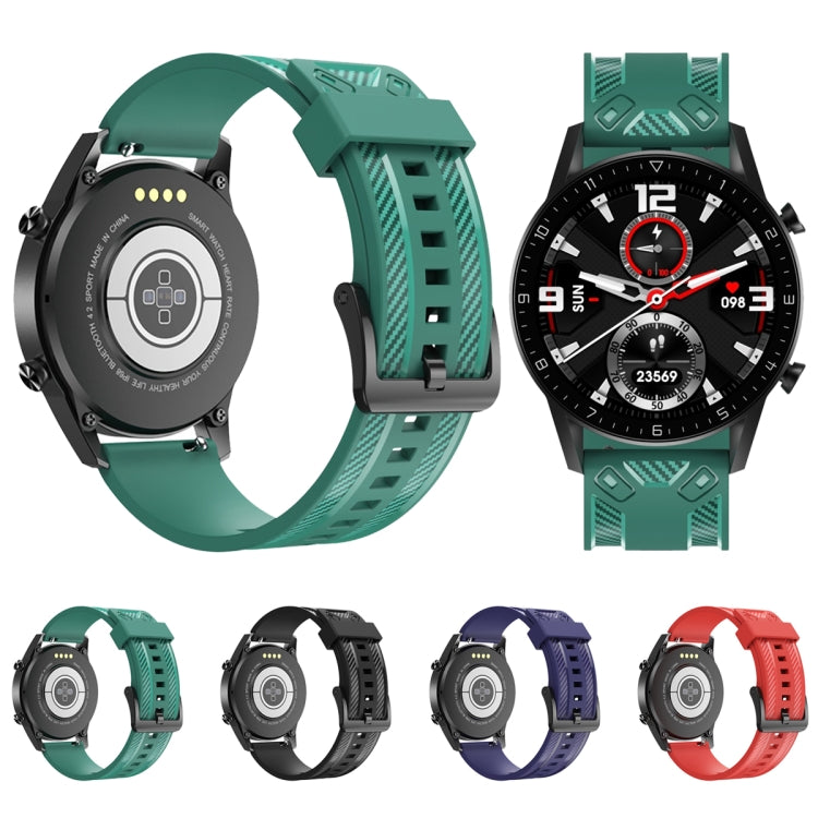 Carbon Fiber Silicone Watchband