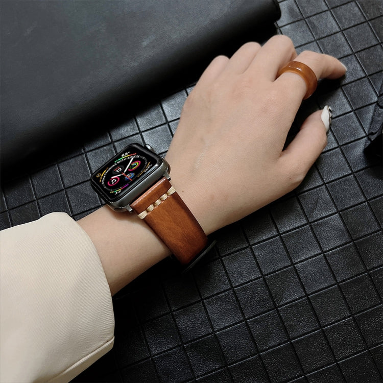 Genuine Leather Watchband For Apple Watch Series