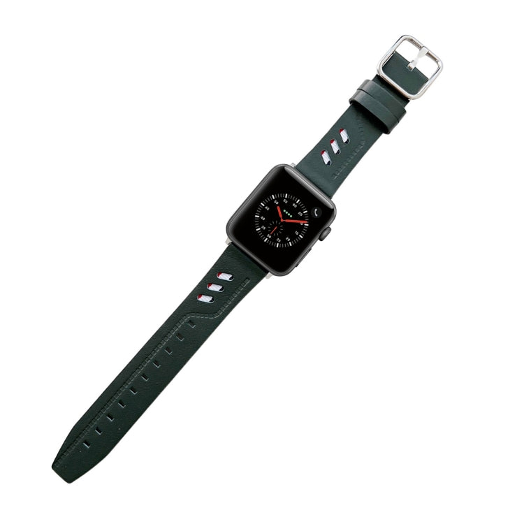 Genuine Leather Nylon Watchband For Apple Watch Series