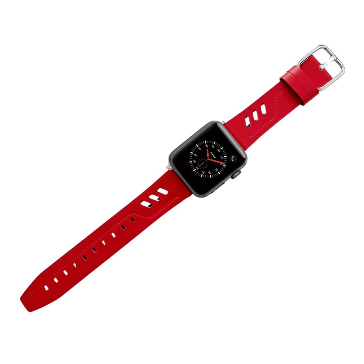 Genuine Leather Nylon Watchband For Apple Watch Series