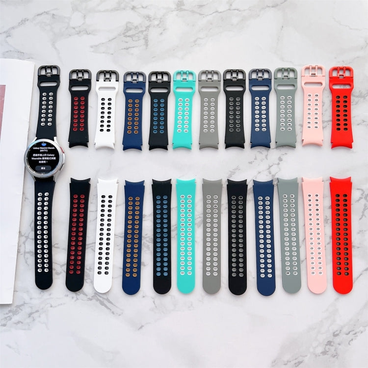 Double Buckles Two-color Silicone Watchband