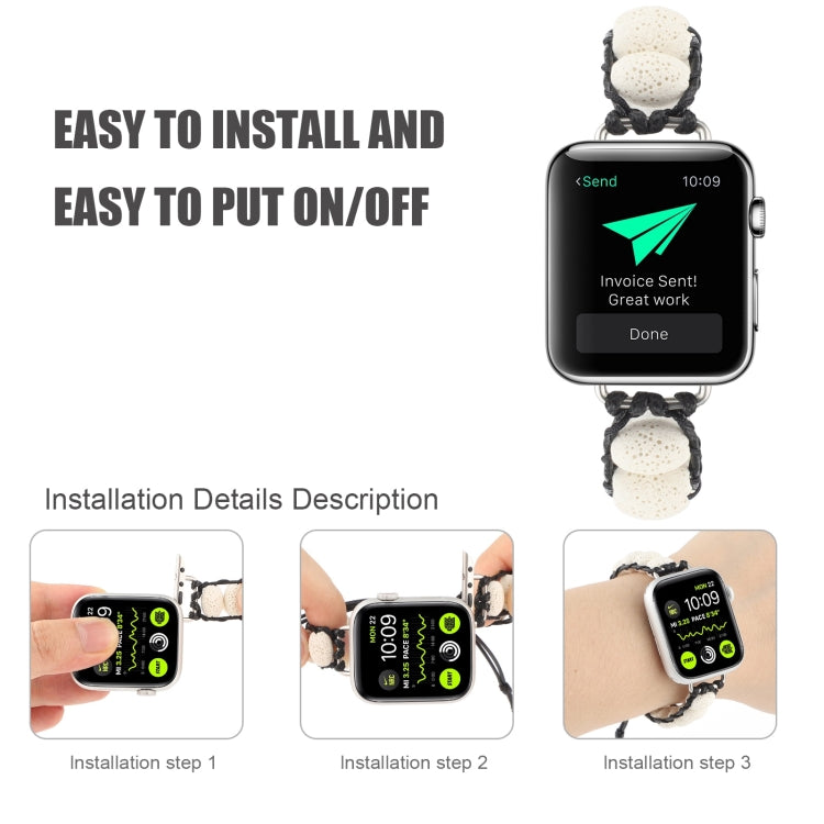 Volcanic Stone Watchband For Apple Watch Series