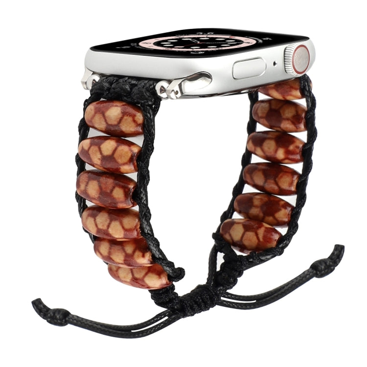 Wooden Bead Watchband For Apple Watch Series