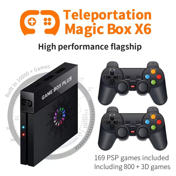 X6 Game Box 4K Video Games Console Magic Box with 2.4GHz Controller Reluova