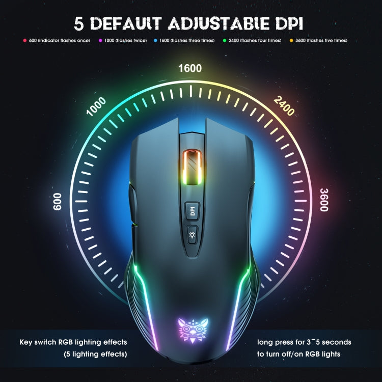 ONIKUMA CW905 2.4G RGB Lighting Wireless Mouse My Store