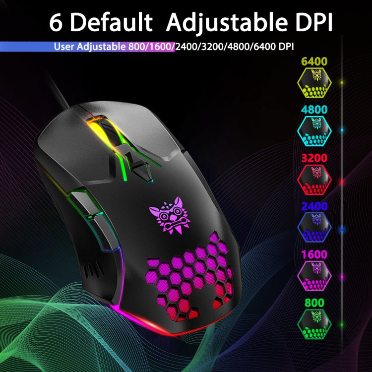 ONIKUMA CW902 RGB Lighting Wired Mouse