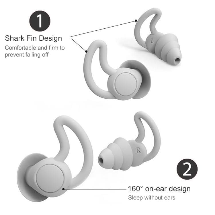 iMeBoBo A1 Shark Fin Version Nano Silicone Sleeping Noise Reduction Earplugs