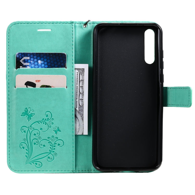 Pressed Printing Butterfly Pattern Horizontal Flip PU Leather Case with Holder & Card Slots & Wallet & Lanyard, Series 6