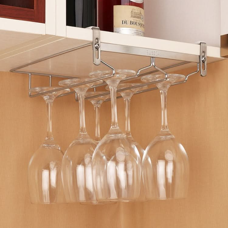 304 Stainless Steel Hanging Wine Glass Shelf Drain Rack Cup Holder-Reluova