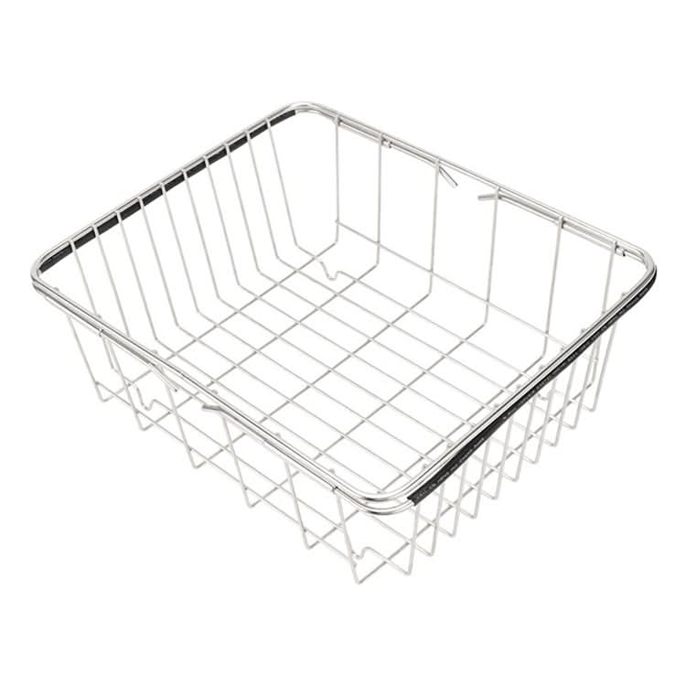 Kitchen Dish Drainer Sink Drain Basket Washing Vegetable Fruit Drying Holder Stainless Steel Adjustable Rack Reluova