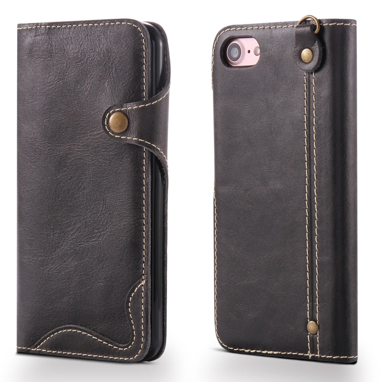 Denior Oil Wax Cowhide Magnetic Button Horizontal Flip Leather Case with Card Slots & Wallet, Series 3 My Store