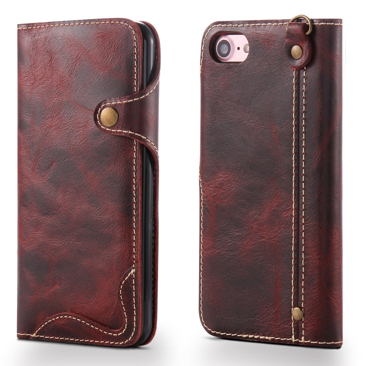 Denior Oil Wax Cowhide Magnetic Button Horizontal Flip Leather Case with Card Slots & Wallet, Series 3 My Store