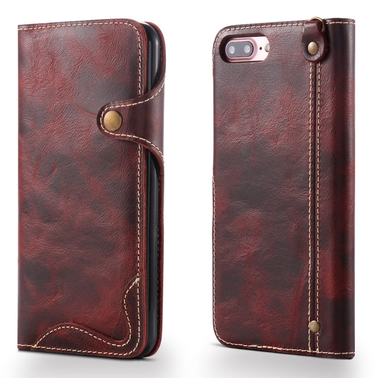 Denior Oil Wax Cowhide Magnetic Button Horizontal Flip Leather Case with Card Slots & Wallet, Series 3 My Store