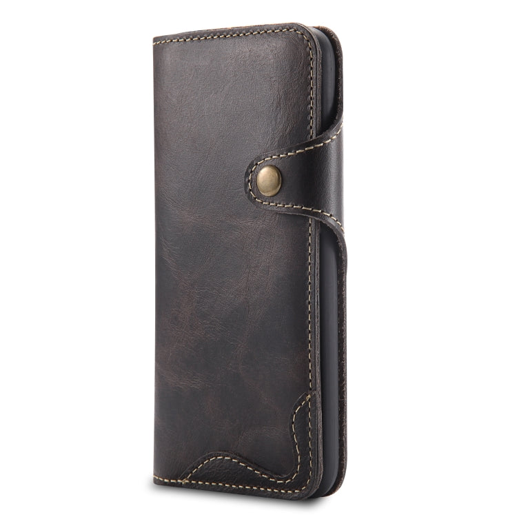 Denior Oil Wax Cowhide Magnetic Button Horizontal Flip Leather Case with Card Slots & Wallet, Series 3 My Store