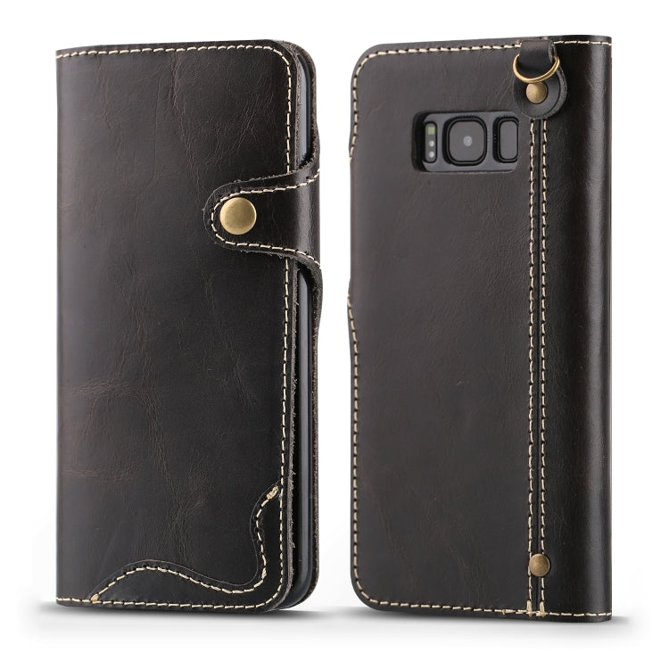 Denior Oil Wax Cowhide Magnetic Button Horizontal Flip Leather Case with Card Slots & Wallet, Series 1 My Store