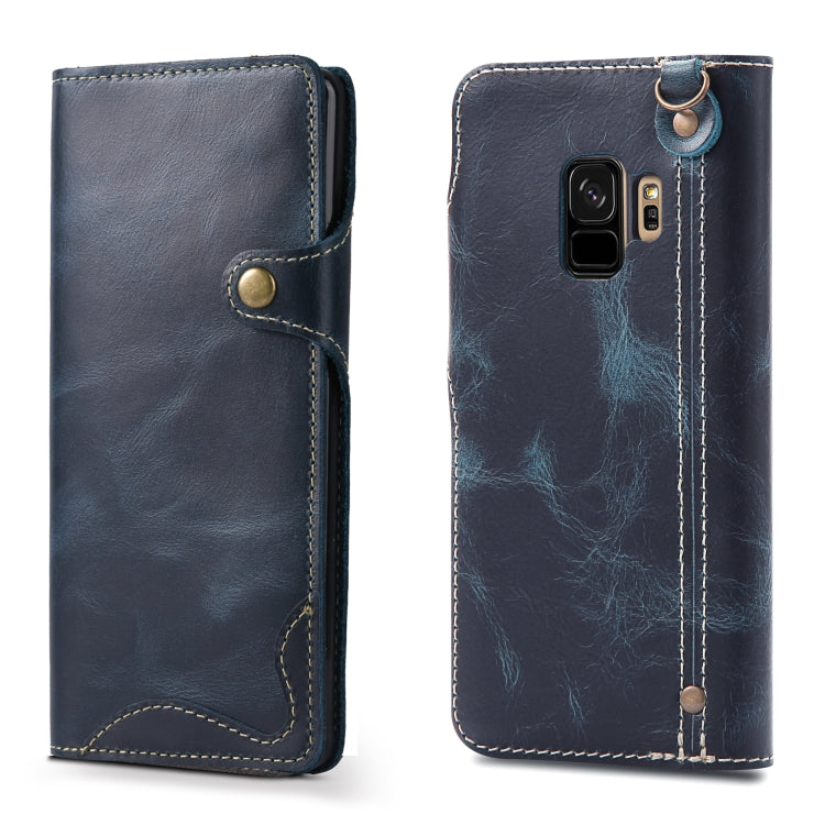 Denior Oil Wax Cowhide Magnetic Button Horizontal Flip Leather Case with Card Slots & Wallet, Series 4 My Store