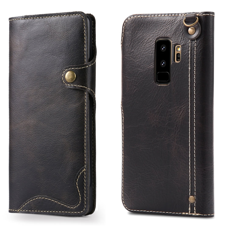 Denior Oil Wax Cowhide Magnetic Button Horizontal Flip Leather Case with Card Slots & Wallet, Series 2 My Store