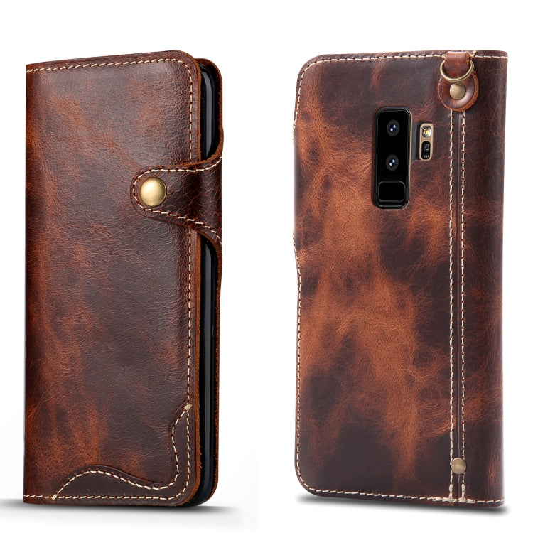 Denior Oil Wax Cowhide Magnetic Button Horizontal Flip Leather Case with Card Slots & Wallet, Series 2 My Store