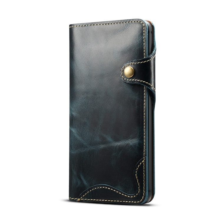 Denior Oil Wax Cowhide Magnetic Button Horizontal Flip Leather Case with Card Slots & Wallet, Series 3 My Store