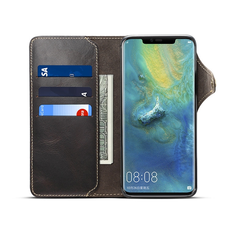 Denior Oil Wax Cowhide Magnetic Button Horizontal Flip Leather Case with Card Slots & Wallet, Series 2 My Store