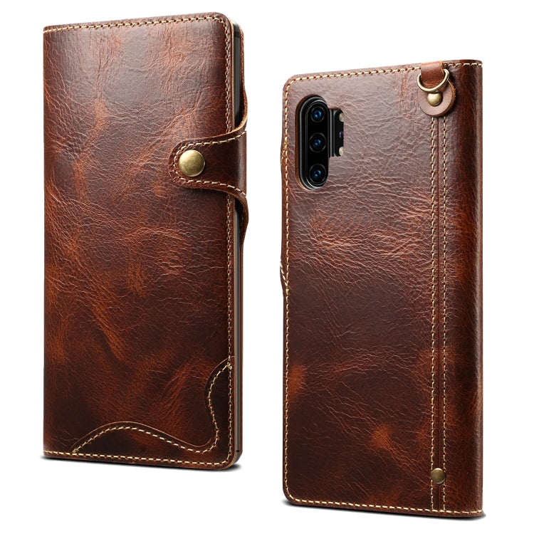 Denior Oil Wax Cowhide Magnetic Button Horizontal Flip Leather Case with Card Slots & Wallet, Series 2 My Store