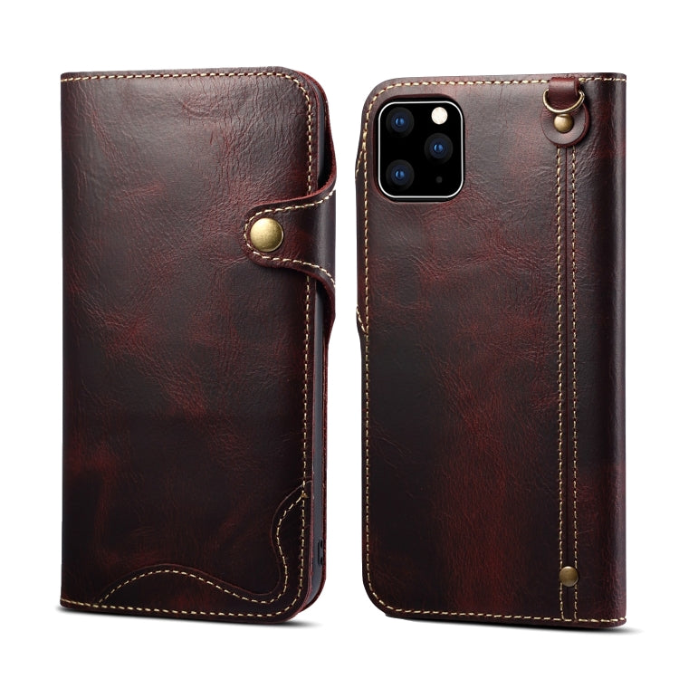 Denior Oil Wax Cowhide Magnetic Button Horizontal Flip Leather Case with Card Slots & Wallet, Series 2 My Store