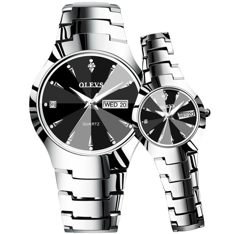 OLEVS 8697 Couple Fashion Waterproof Luminous Quartz Watch