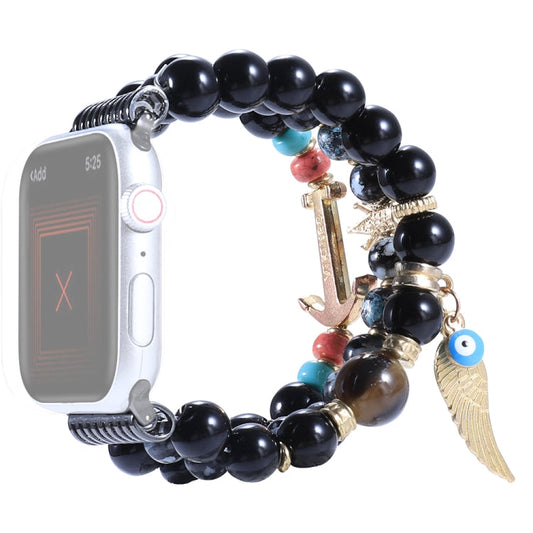 Beaded Crown Anchor Watchband For Apple Watch Series