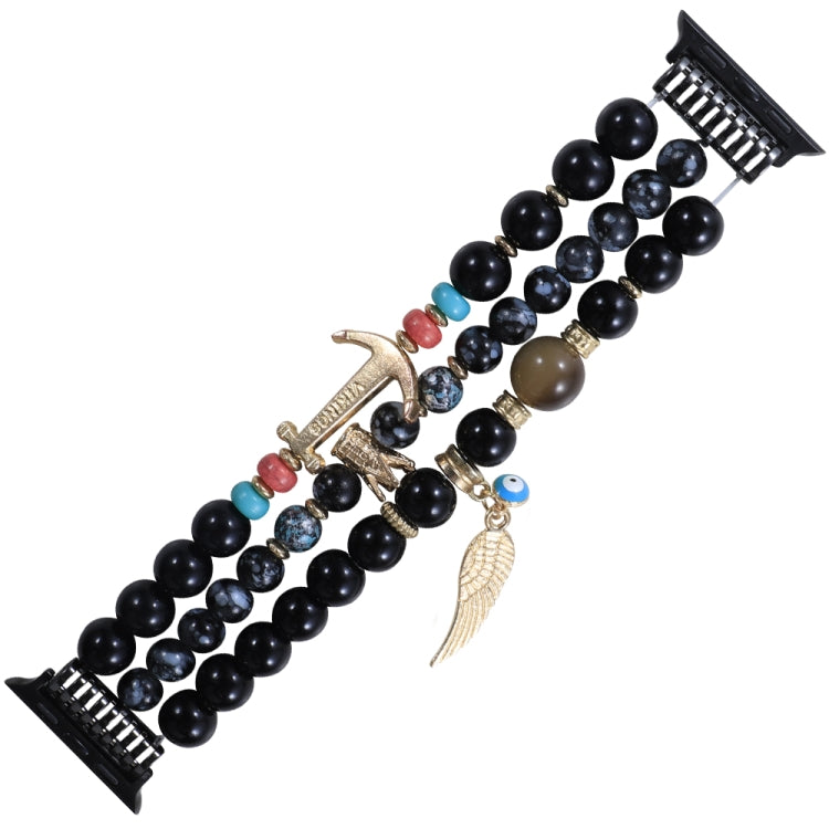 Beaded Crown Anchor Watchband For Apple Watch Series